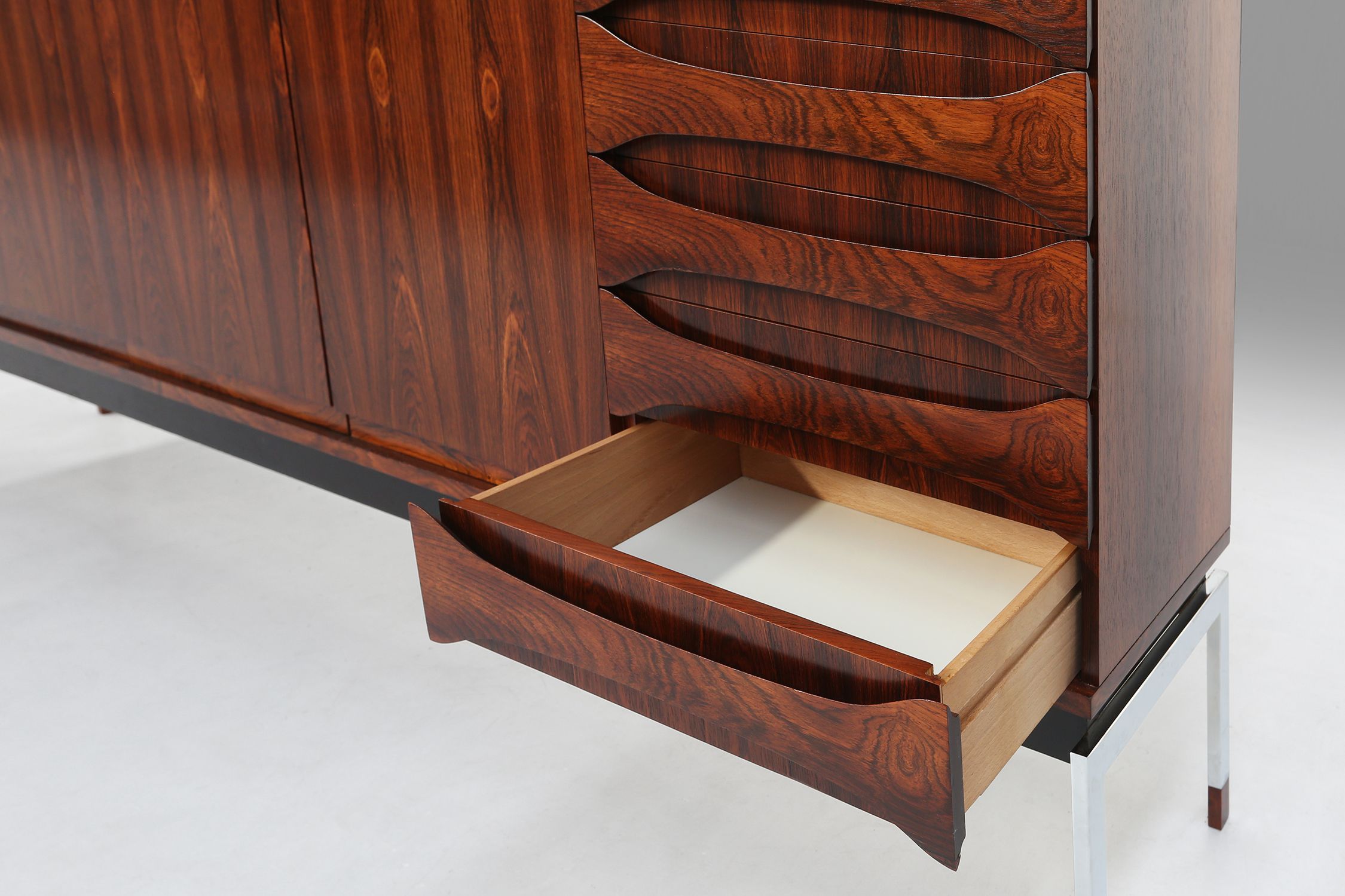 Belgian Mid-Century Rosewood Highboard, 1960s thumbnail